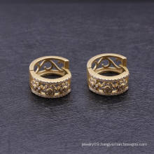 Cheap Fashion Diamond 18k Gold Plated Huggie Earrings